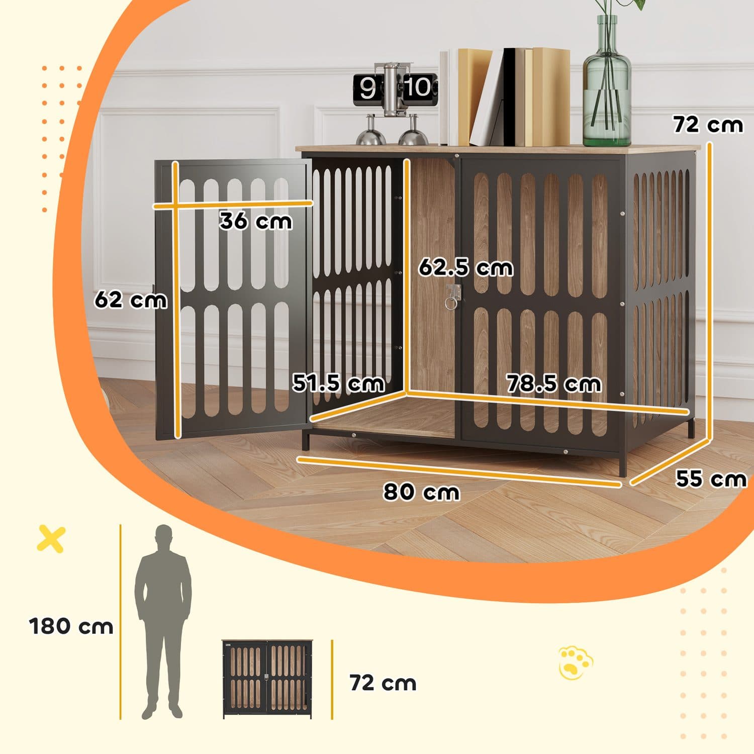PawHut Dog Crate Furniture & Side Table - image 2