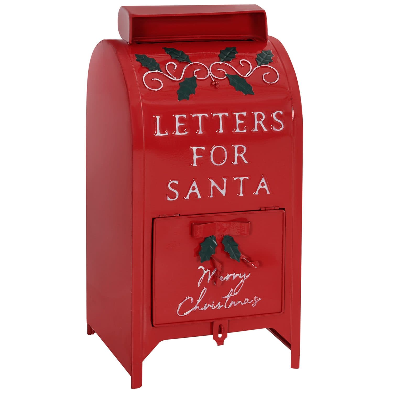 Festive Red Postbox for Letters to Santa - Red