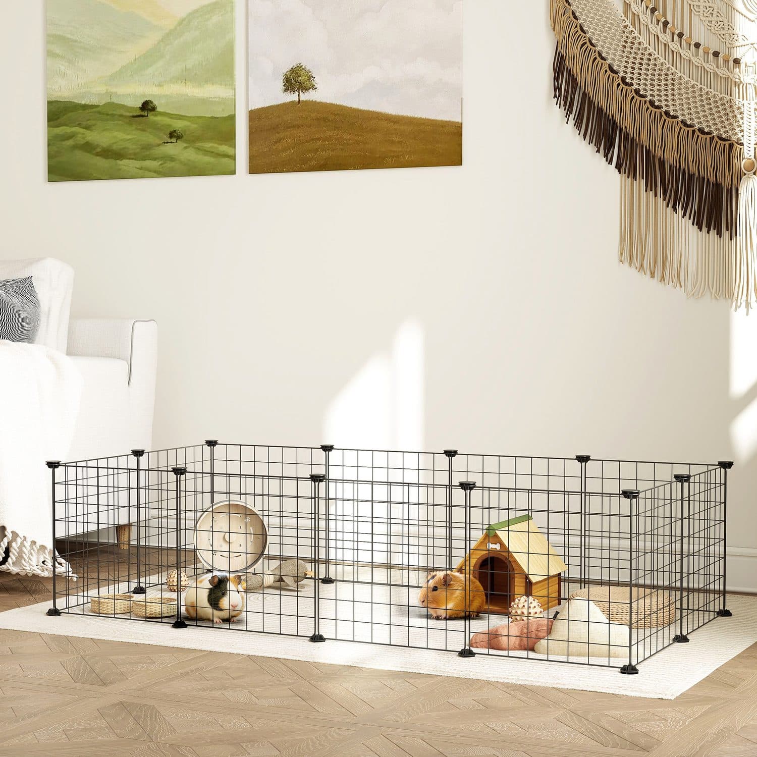 DIY 12-Panel Metal Wire Small Animal Playpen - image 4
