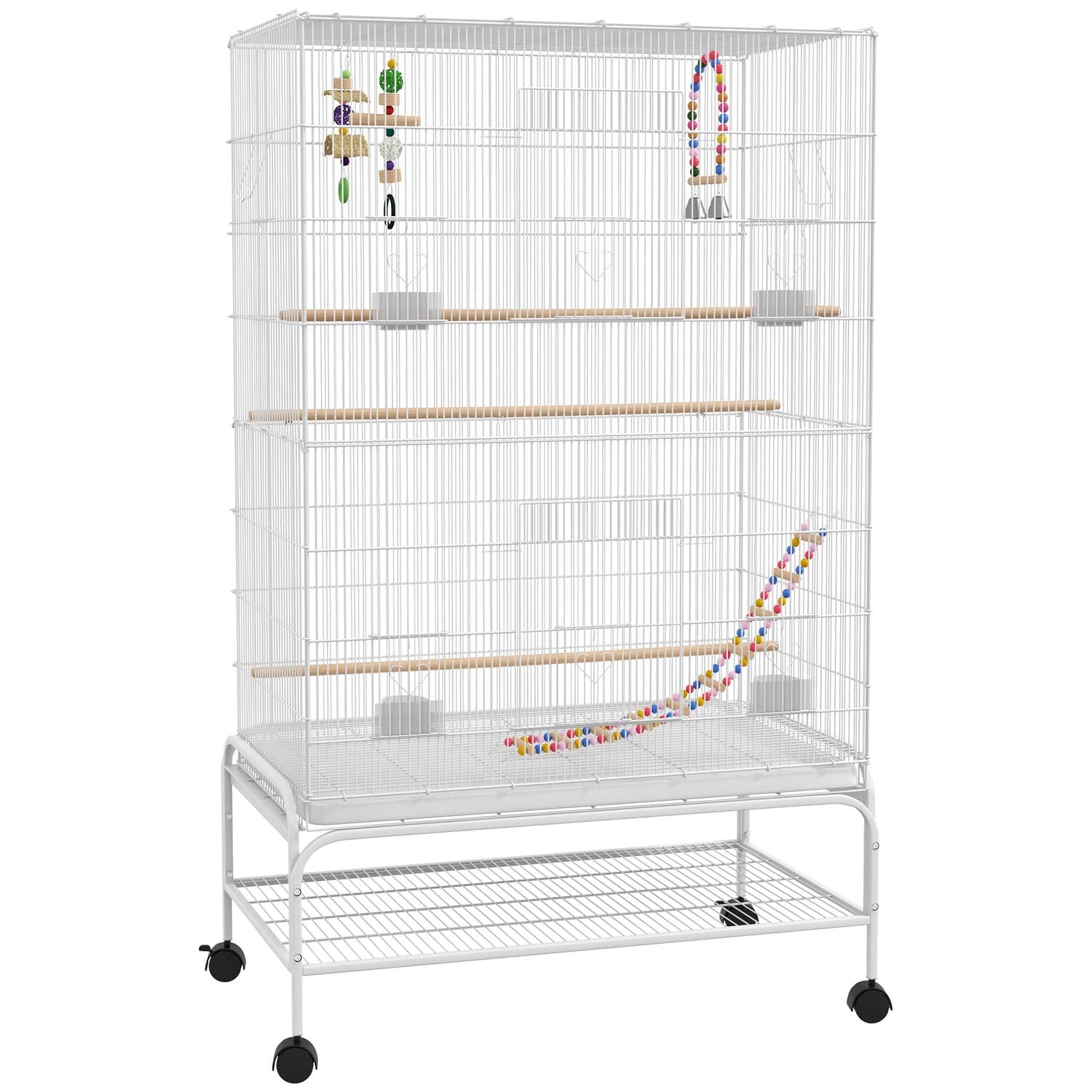 PawHut Bird Cage With Stand for Canaries and Finches