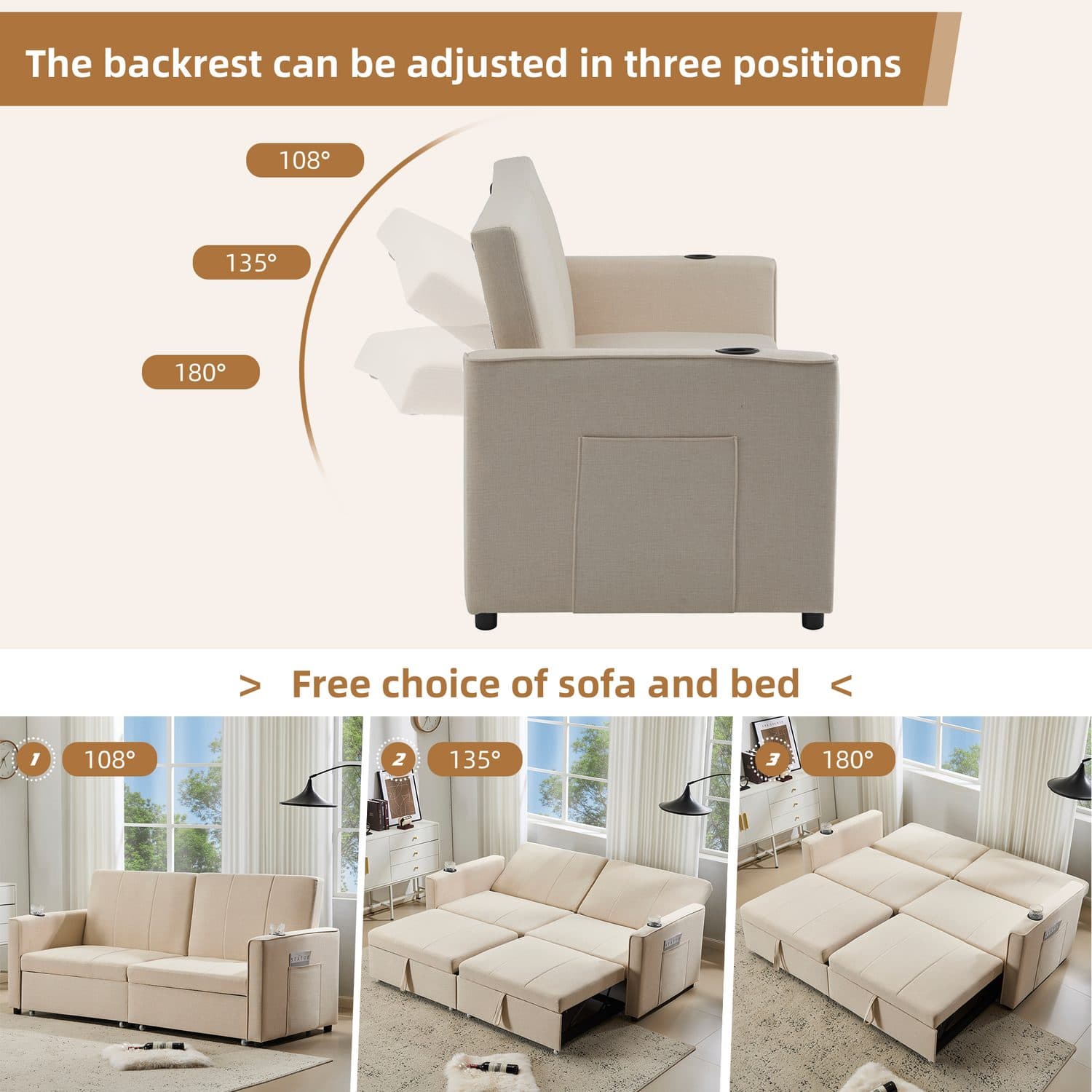 King Size Pull Out Sofa Bed - image 4