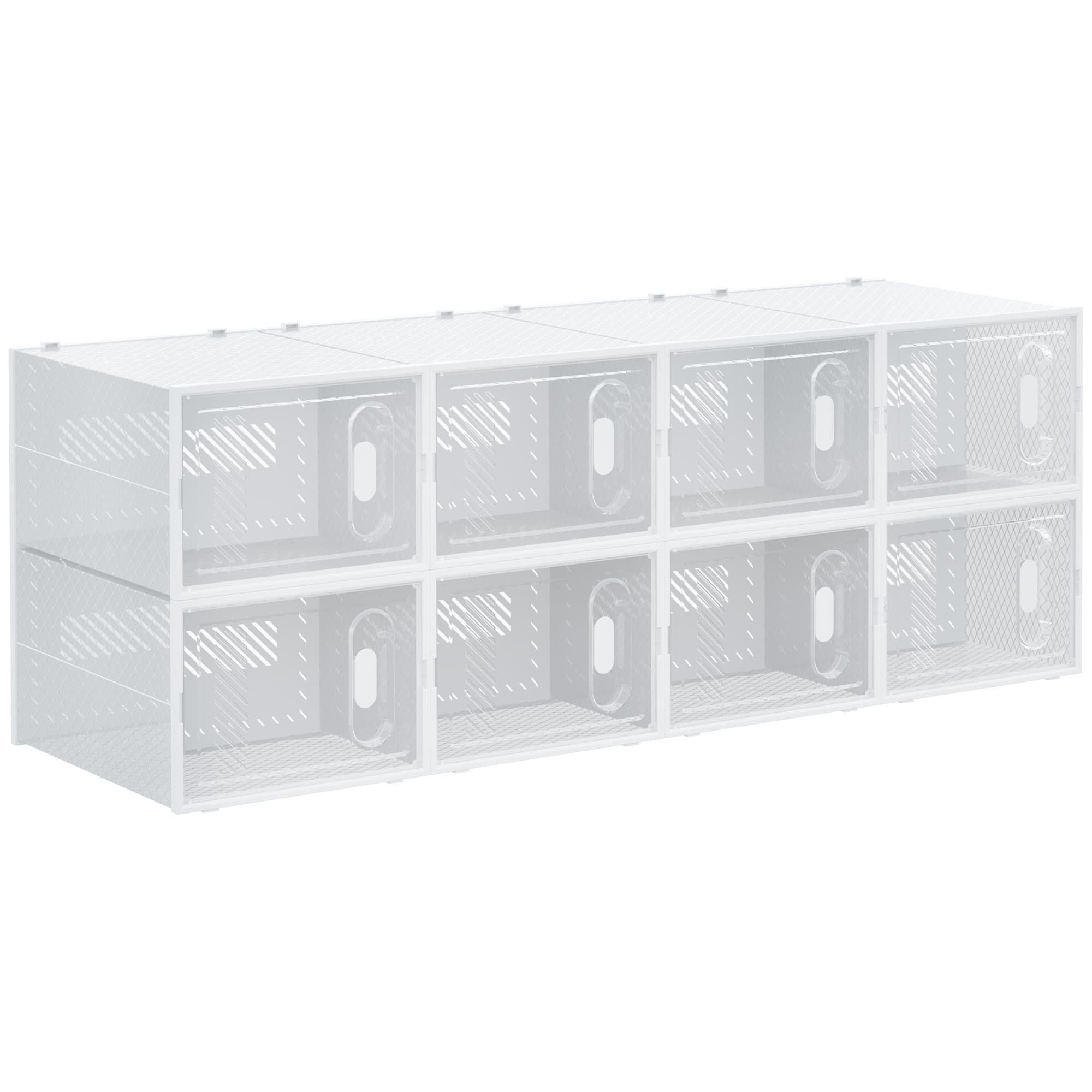 Clear Stackable Shoe Storage Boxes for Tidy Hallways