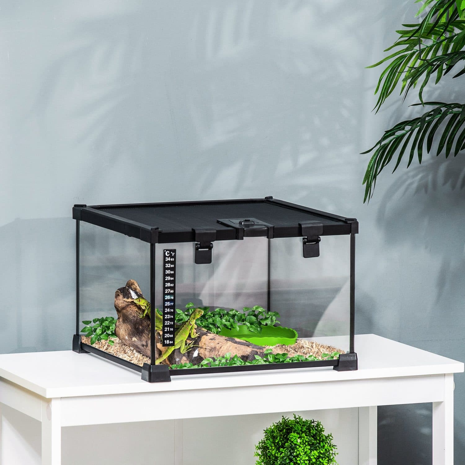 PawHut 360° Glass Vivarium for Lizards, Frogs and Spiders - image 4