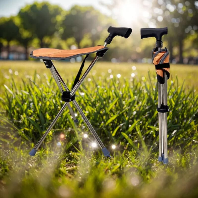 A Walking Cane That Opens into a Seat When You Need to Rest - image 5