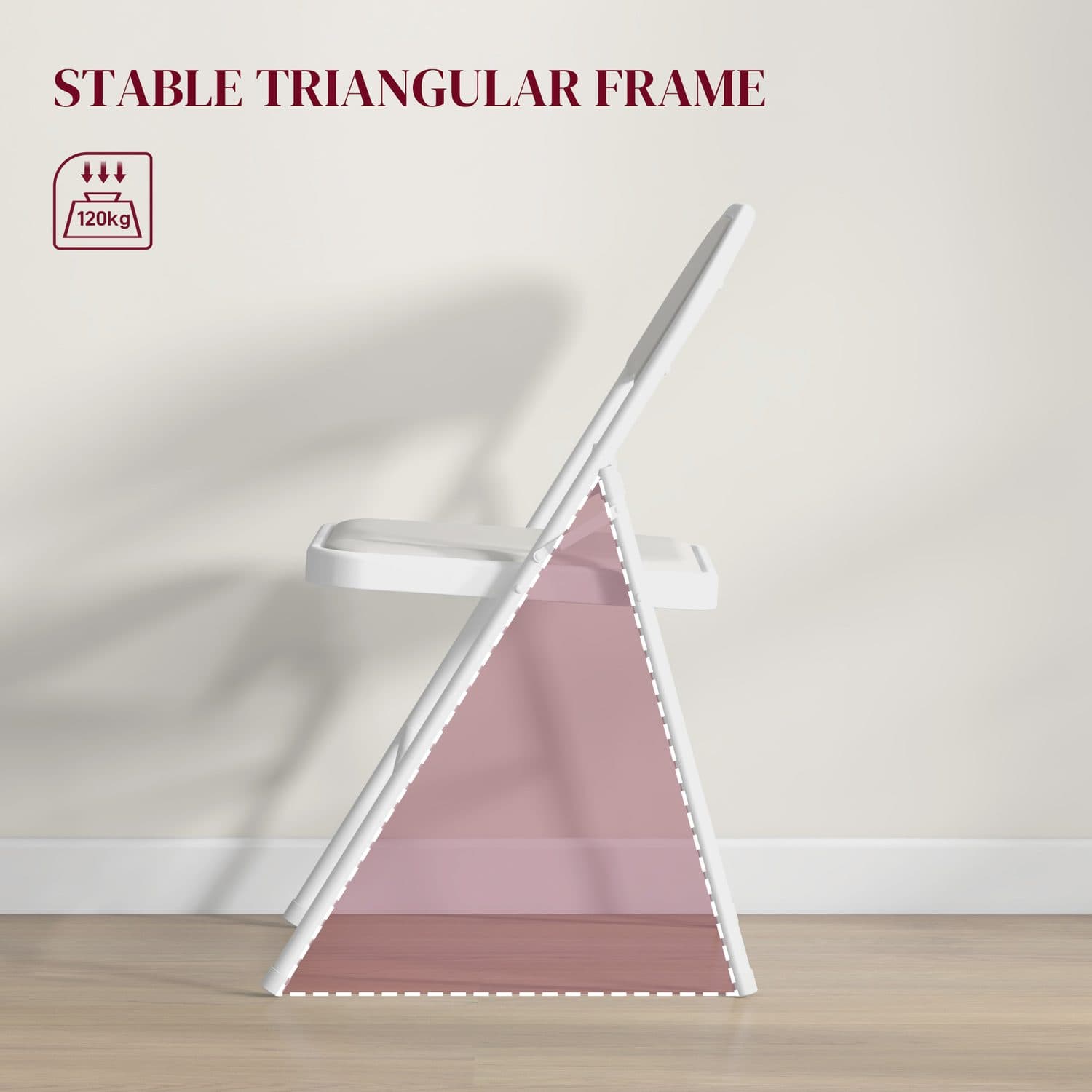 White Cushioned Folding Chairs, Set of Two - image 2