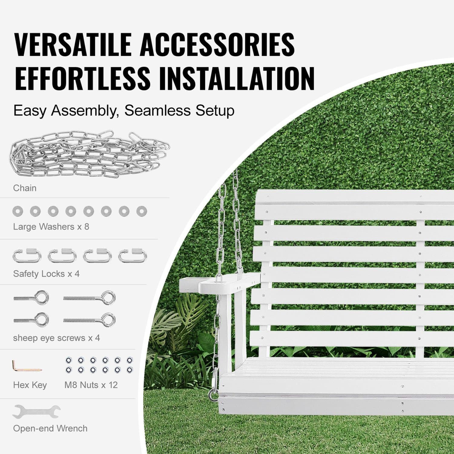 White Porch Swing - image 1