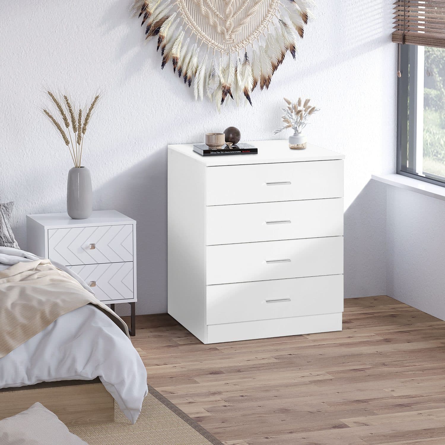 Modern White 4-Drawer Chest for Effortless Storage - image 2