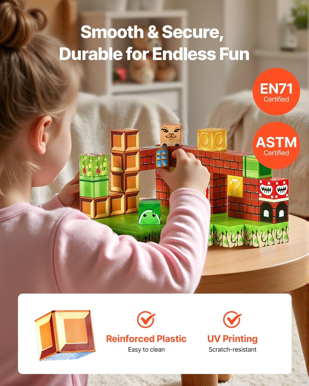 100 Piece Magnetic Building Blocks Set for Kids - image 7