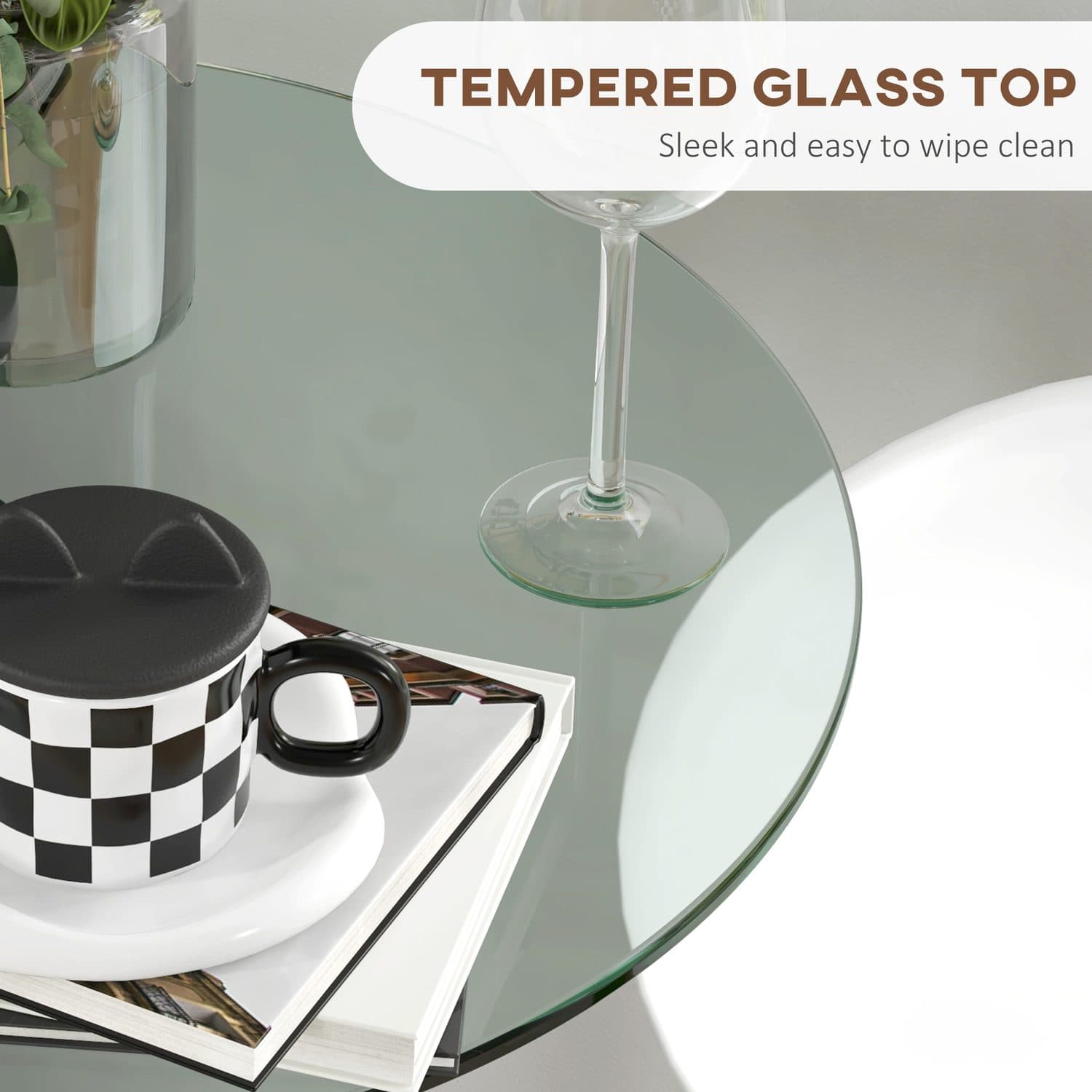 Round Glass Bar Table for Compact Dining - image 4