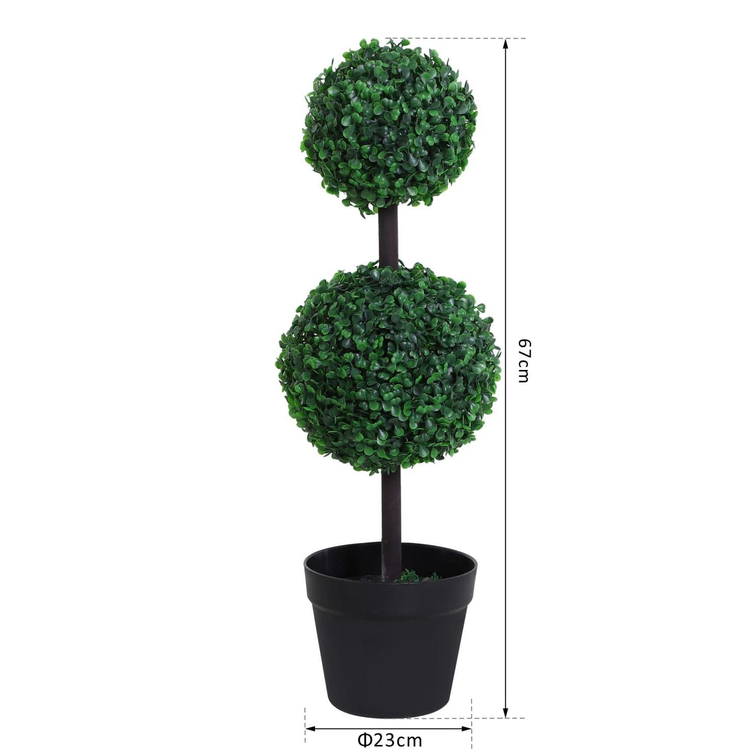 Set of 2 Double Ball Topiary Trees - image 5