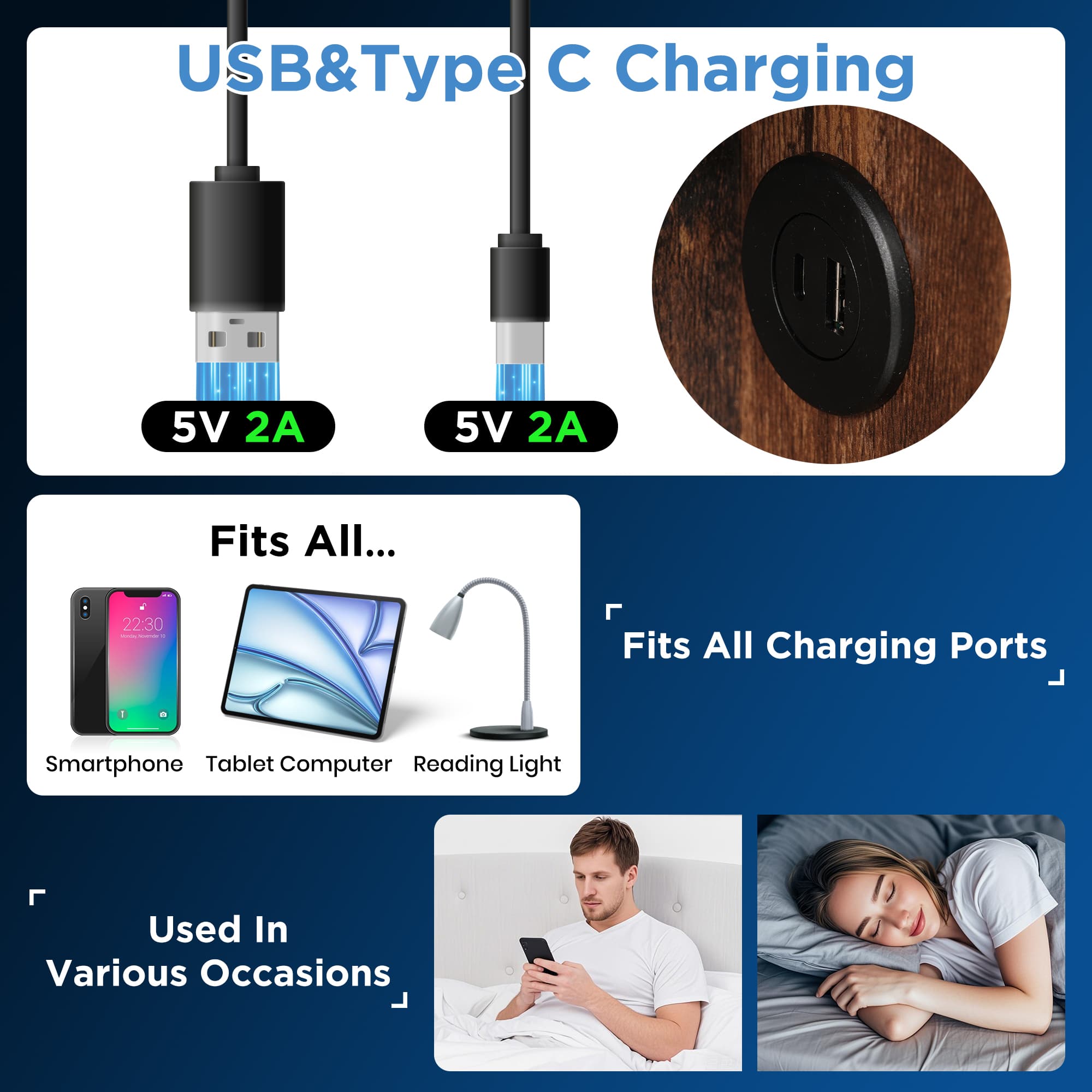 Smart King Size Bed with Hydraulic Storage & USB-C Charging - image 4