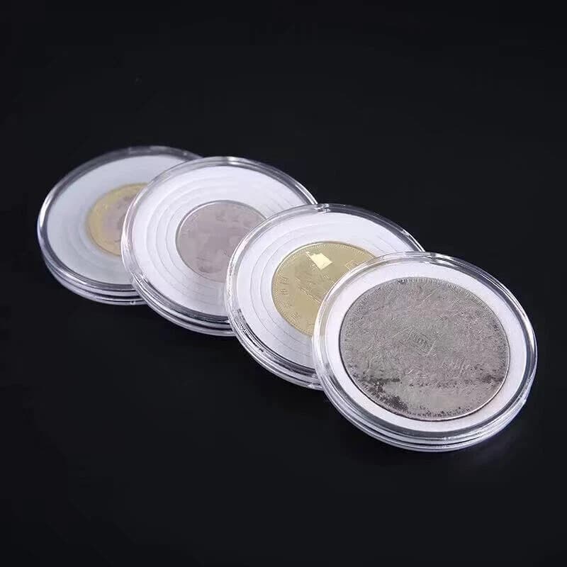 Display and Protect 50 Coins in a Wooden Collector's Case - image 3