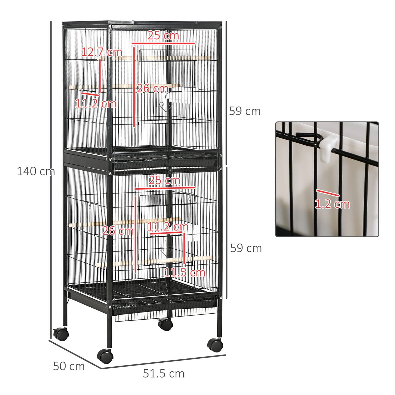 PawHut 2-in-1 Large Bird Aviary - image 3