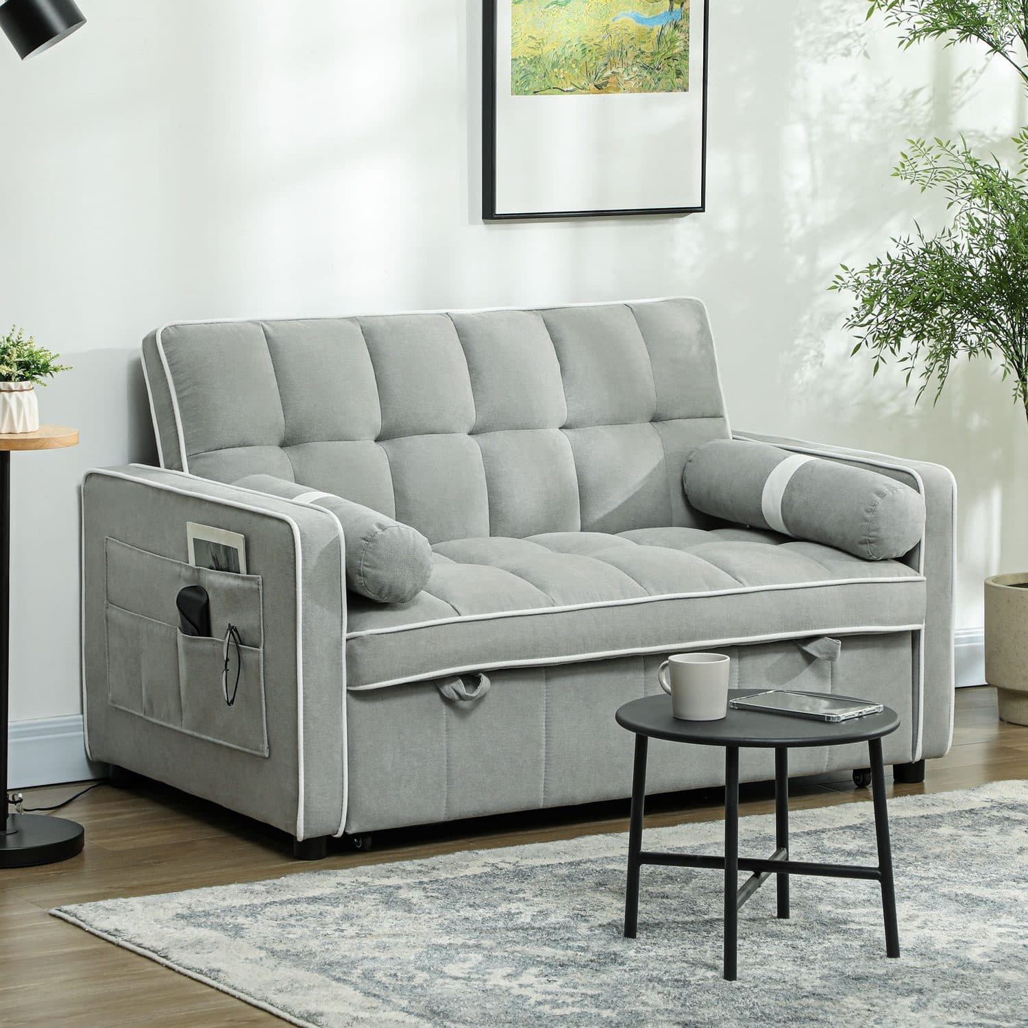 3-in-1 Light Grey Sofa Bed - image 3
