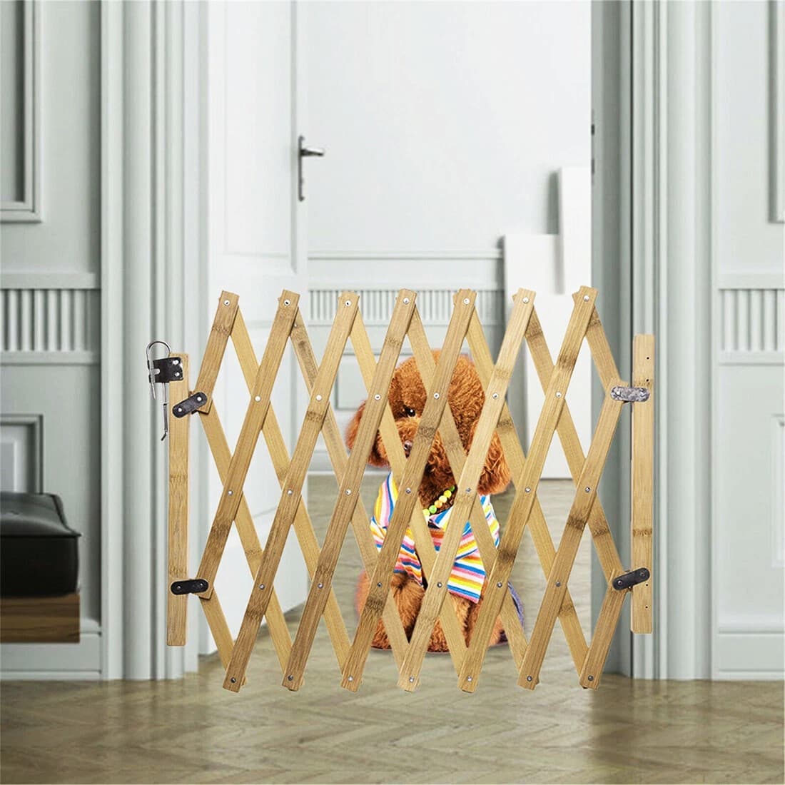 Keep Pets in Their Place with an Expandable Wooden Accordion Gate - image 6