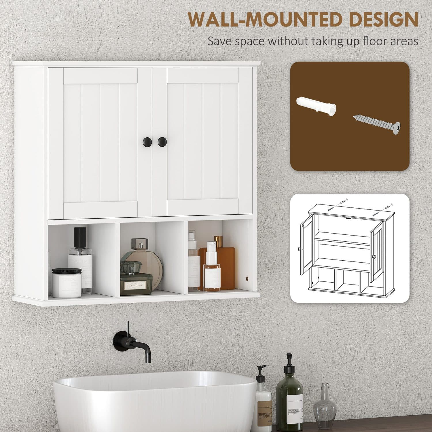 Farmhouse Bathroom Wall Cabinet - image 3