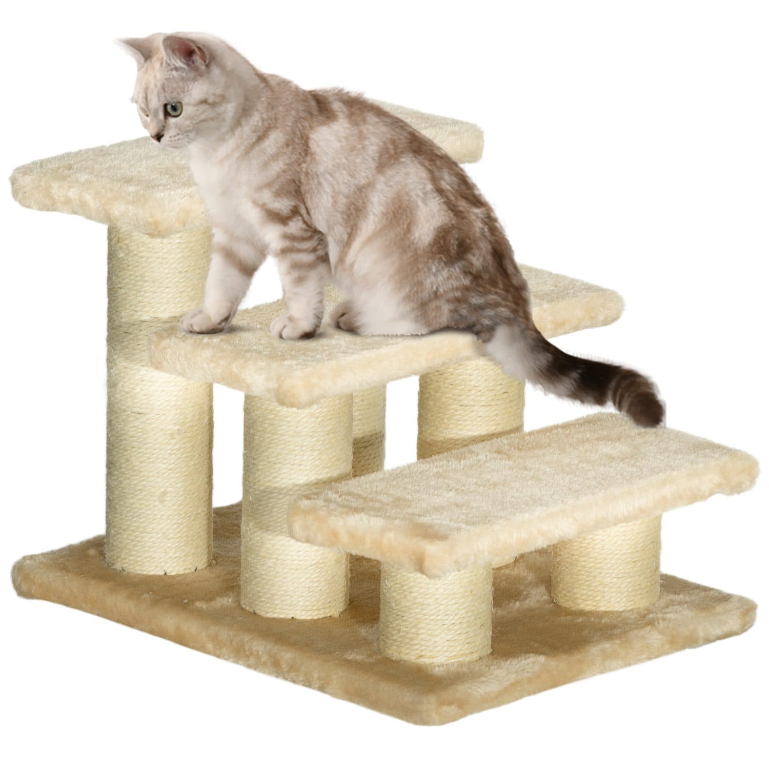 Pet Steps for Cats and Small Dogs with Sisal Scratching Posts
