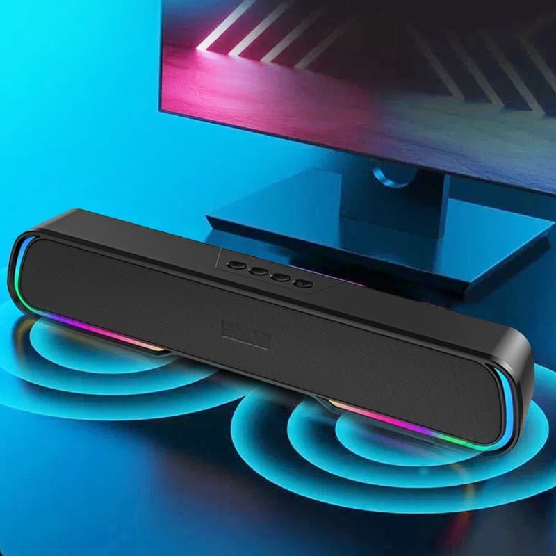 Portable TV Soundbar with Bluetooth and Dynamic RGB Lights - image 9