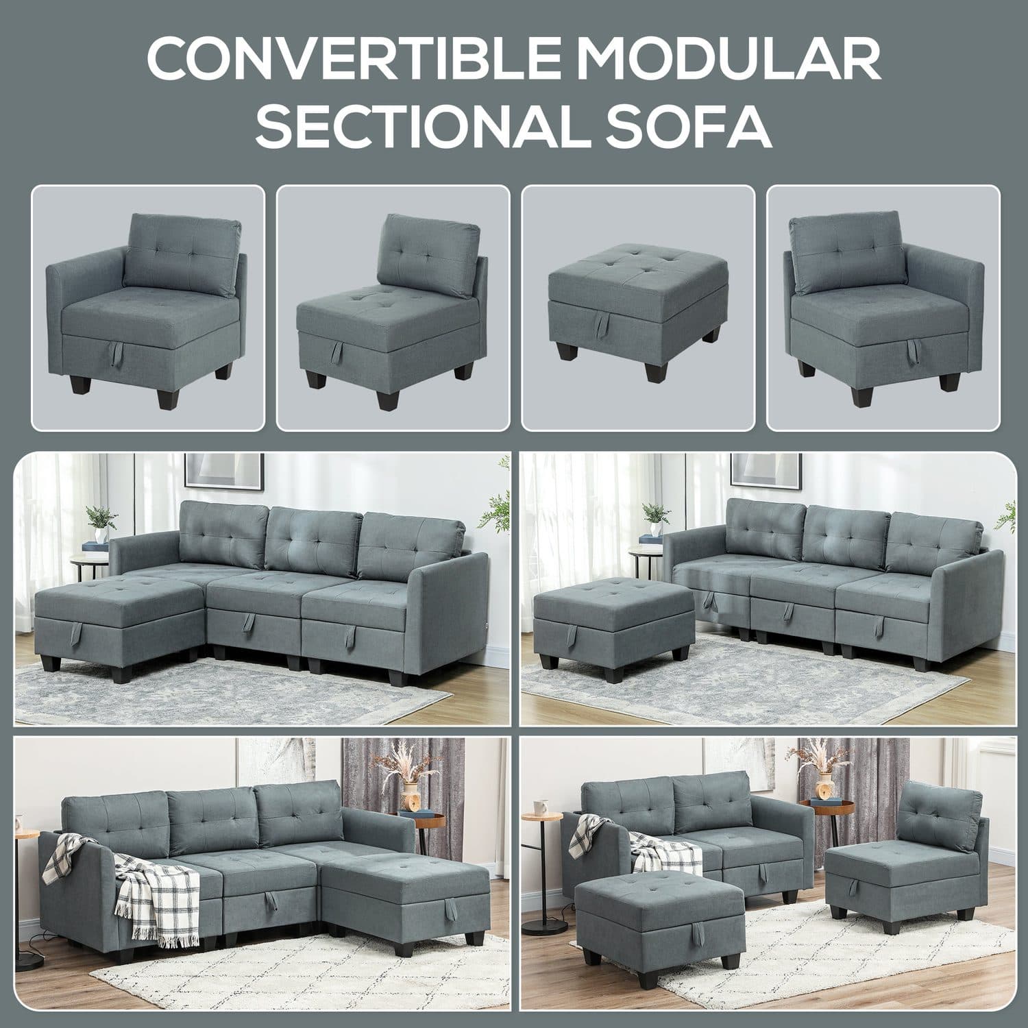 Modular Storage Sofa - image 1