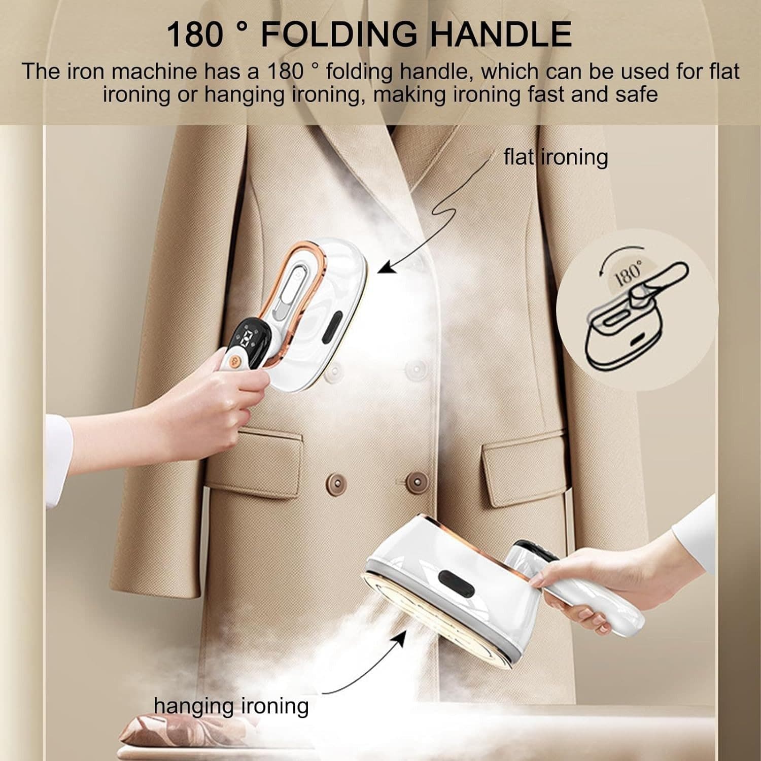 Powerful 1200W Handheld Garment Steamer & Iron - image 10