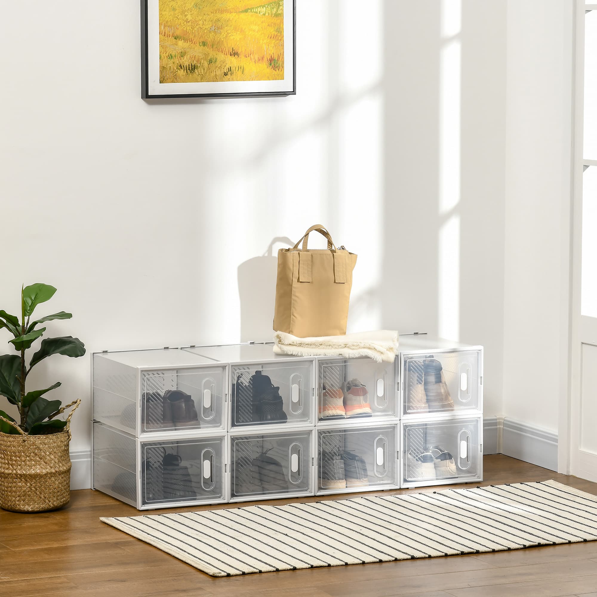 Clear Stackable Shoe Storage Boxes for Tidy Hallways - image 2