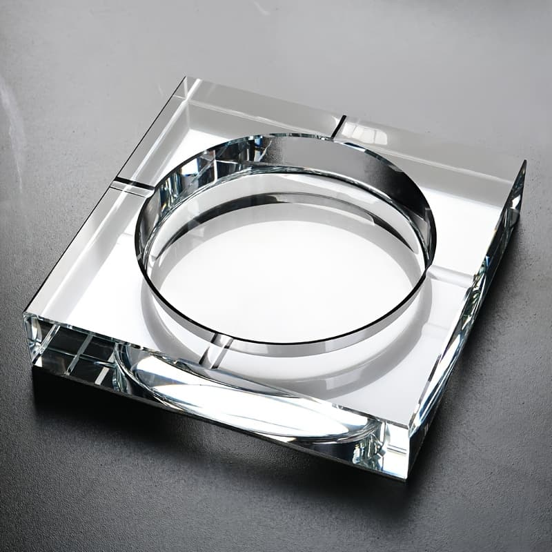 A Crystal Glass Ashtray With Genuine Weight and Clarity - image 5