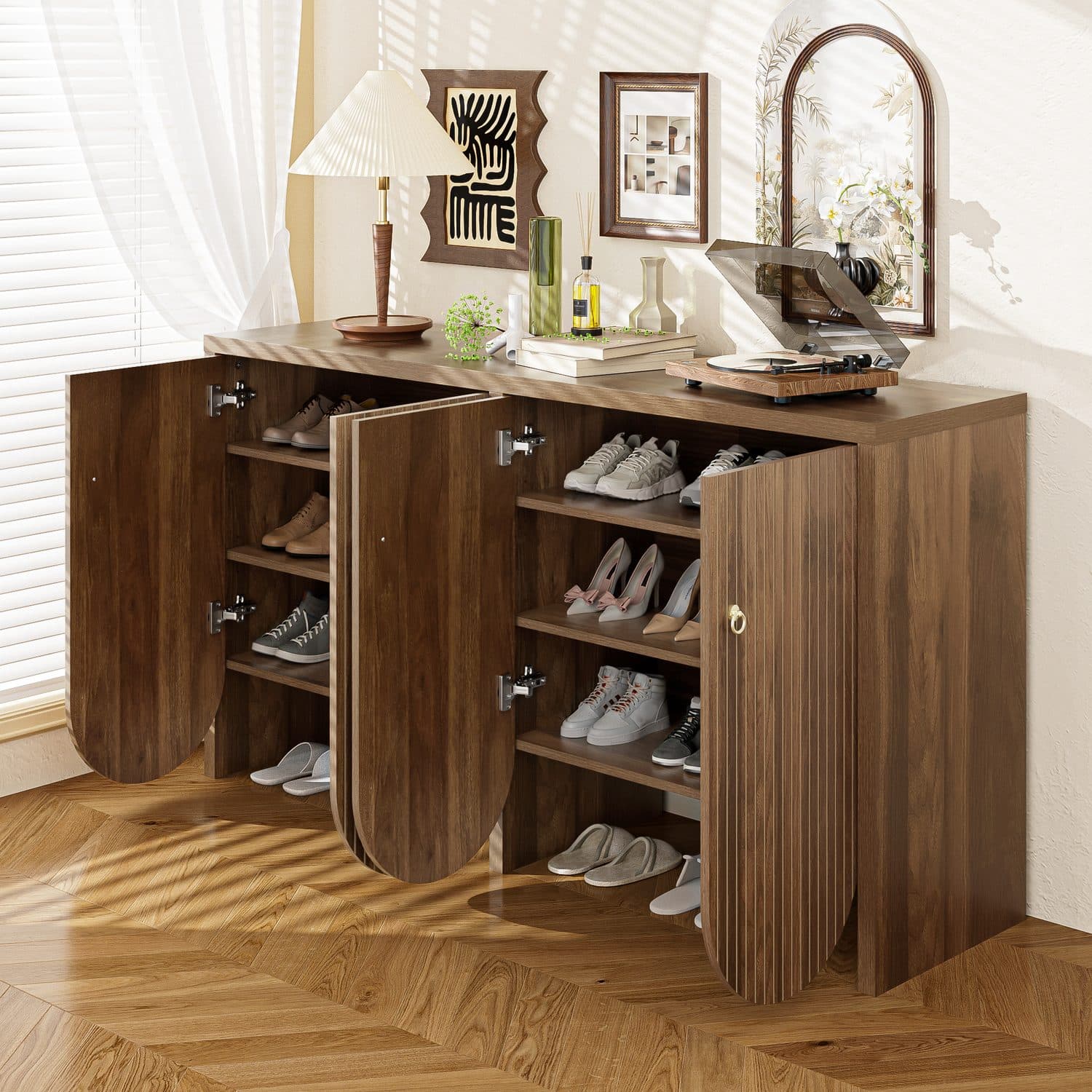 Walnut Look Sideboard for Calm, Flexible Storage - image 5