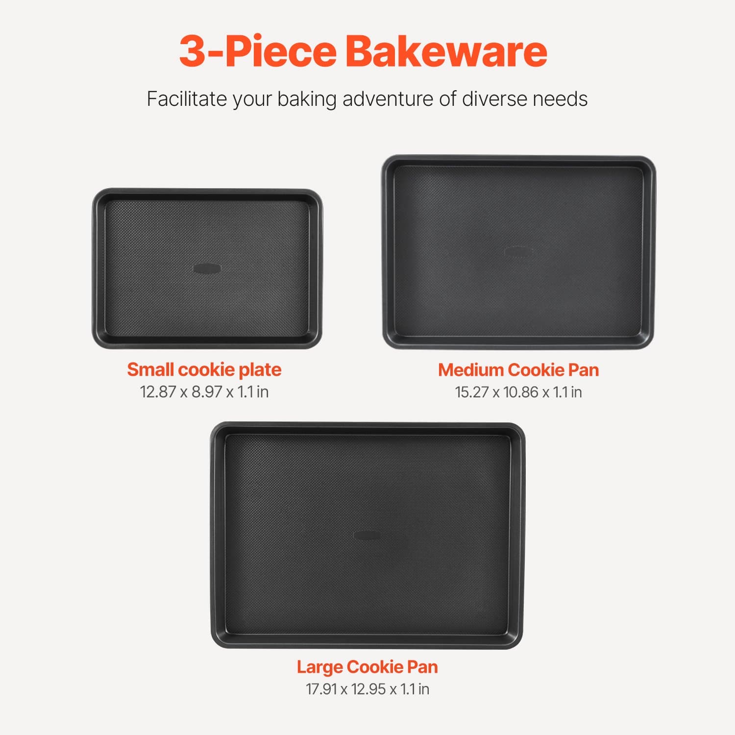 3-Piece Nonstick Baking Pan Set for Effortless Baking - image 3