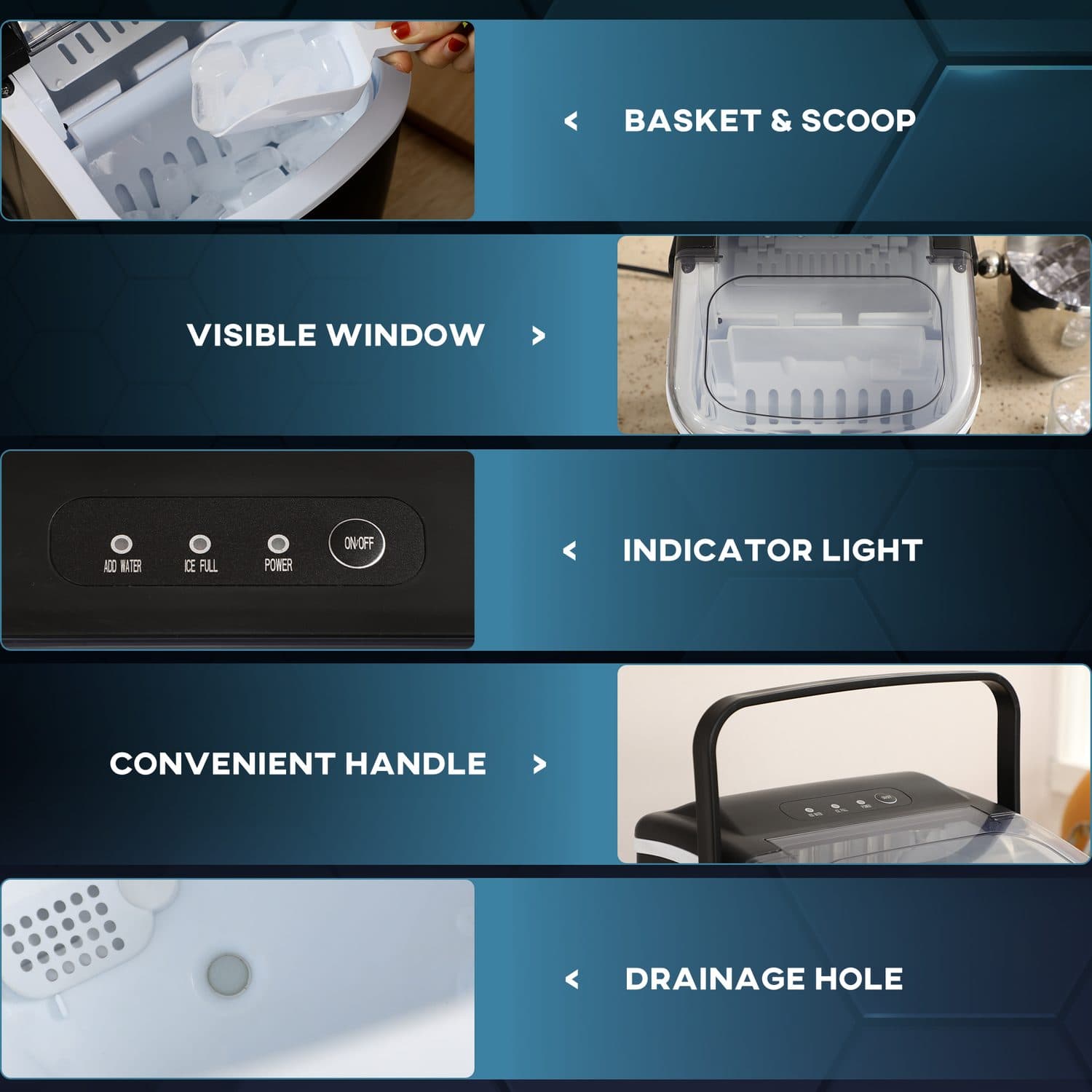 Portable Countertop Ice Maker in Black - image 2