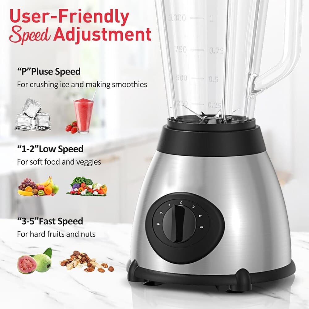 850W Blender with 1.5-Litre Jug and Five Speed Settings - image 3