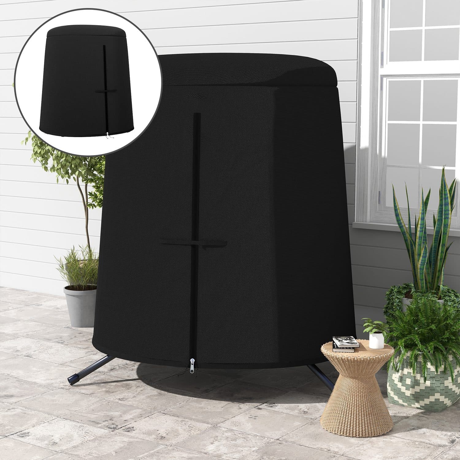 Black Hanging Egg Chair Cover - 196 x 230 cm - image 4