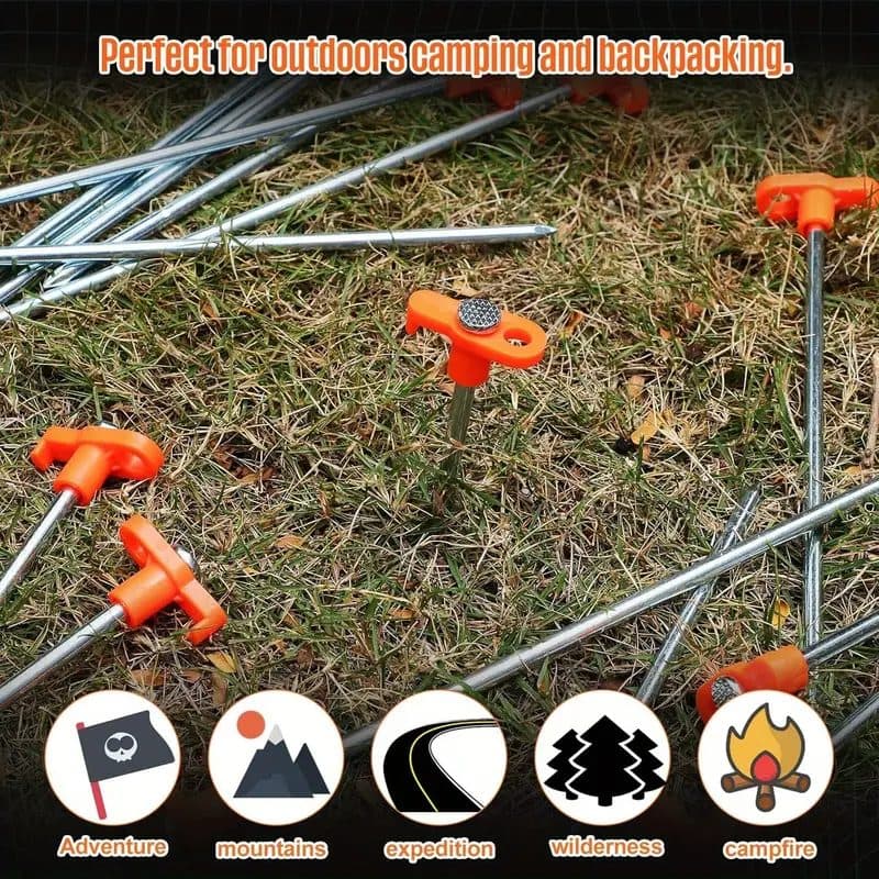 10 Piece Heavy Duty Camping Spikes for Firm Pitching - image 4