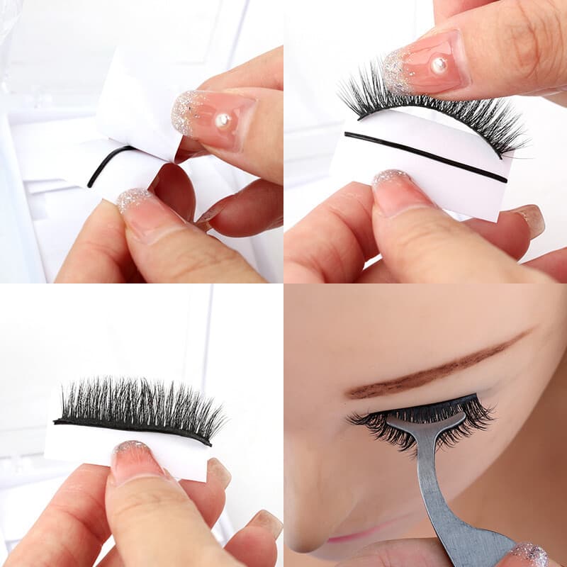 Reusable Self-Adhesive Eyelash Glue Strips, Box of 40 - image 1