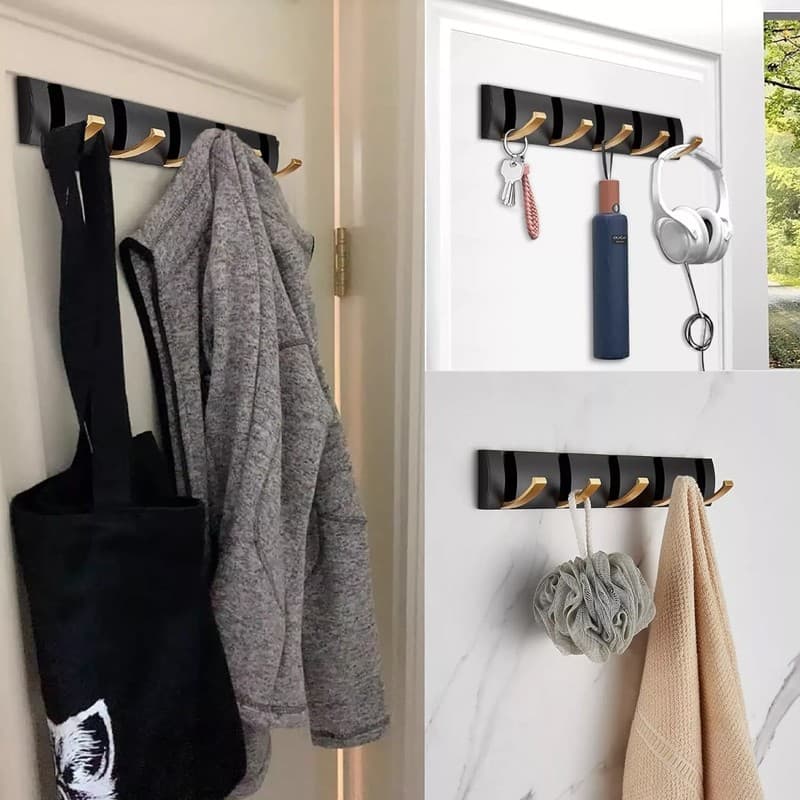 Wall Mounted Coat Rack with 5 Smart, Foldable Hooks - image 8