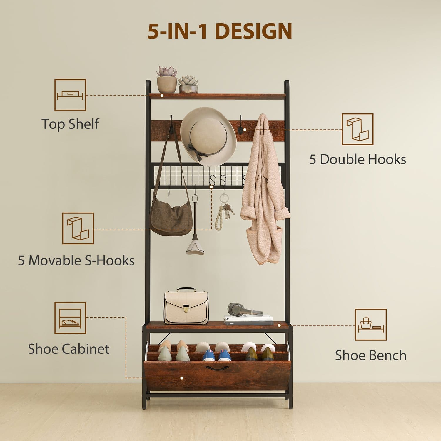 5-in-1 Hallway Tree - image 1