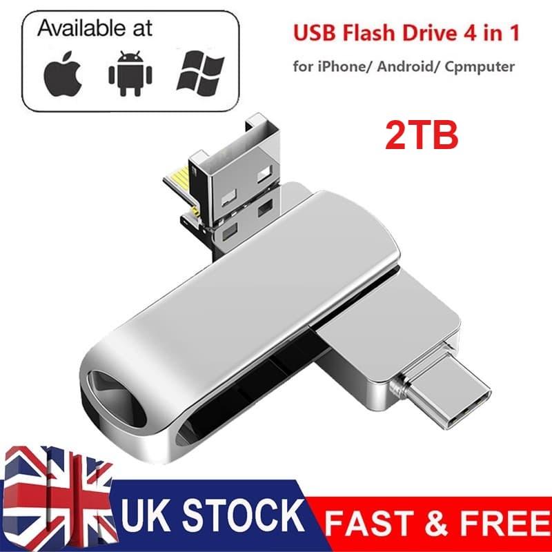 One drive, every device — 2TB OTG memory stick - Silver