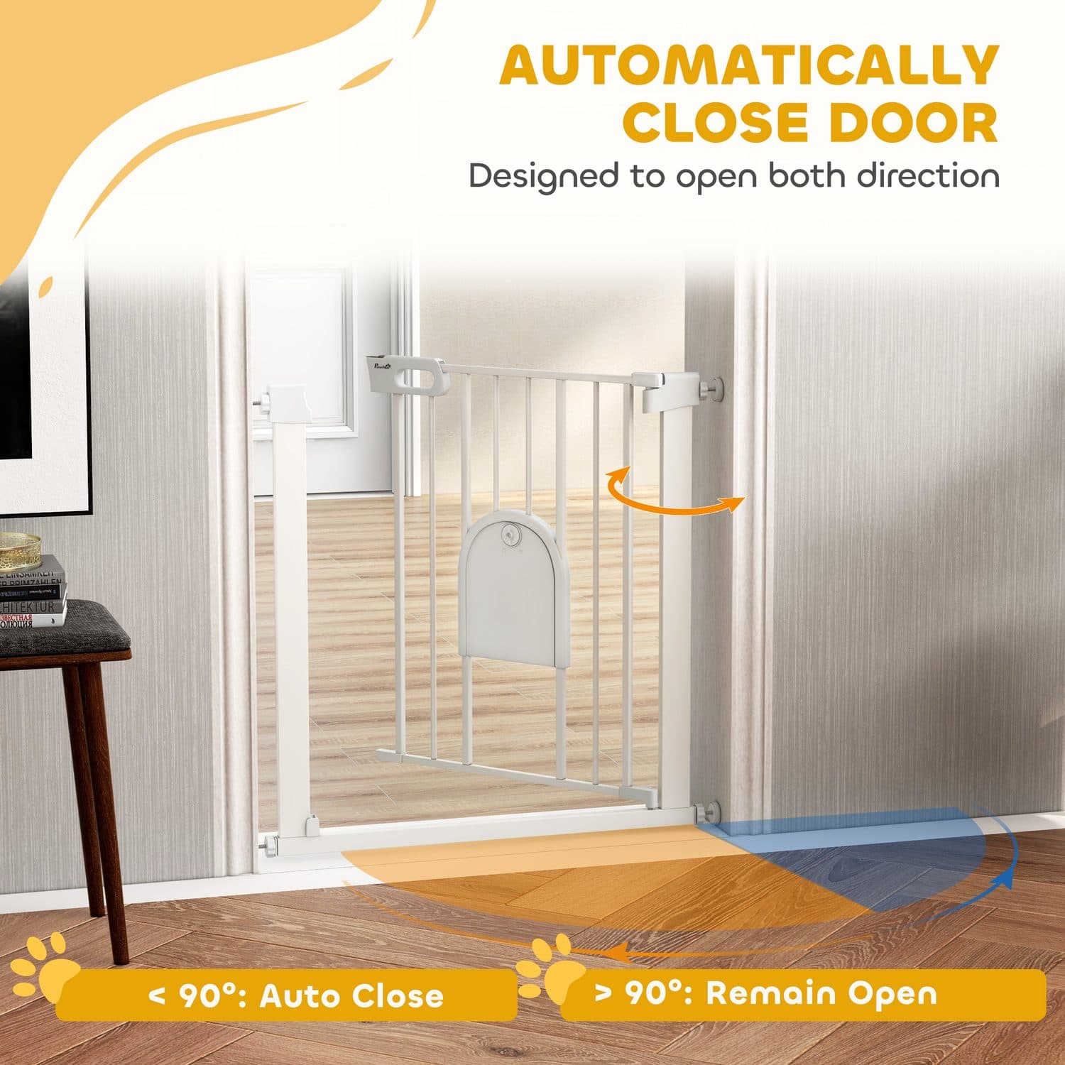 Pet Safety Gate with Cat Flap — Pressure Fit, No Drilling - image 5
