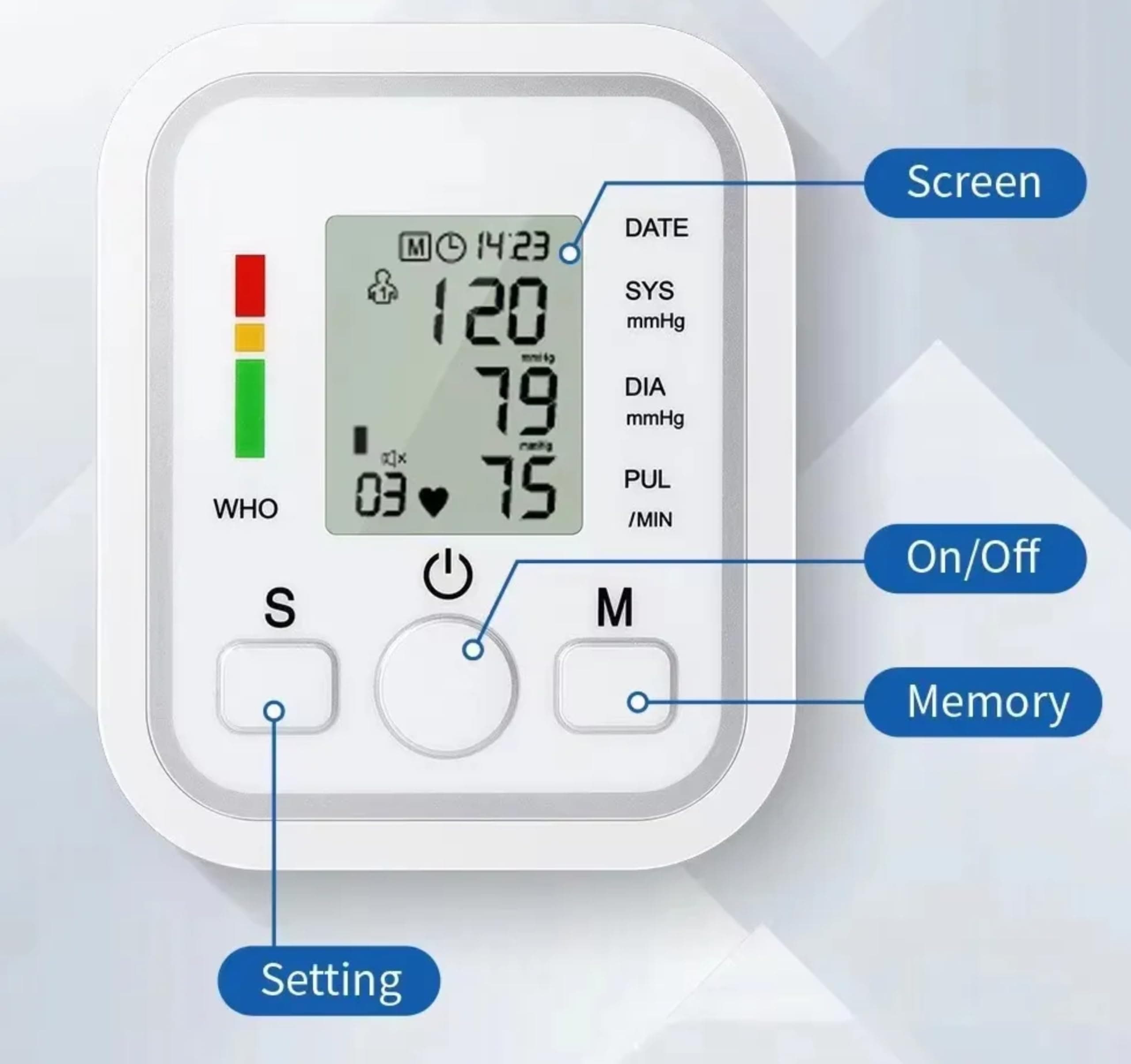 Upper Arm Blood Pressure Monitor with Large Cuff - image 4