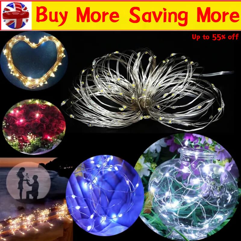 Cold White Copper Wire Fairy Lights – Battery Operated, 5m - image 3