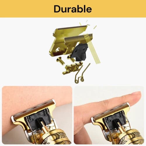 Metal-Shell Cordless Hair Clippers for Men - image 4