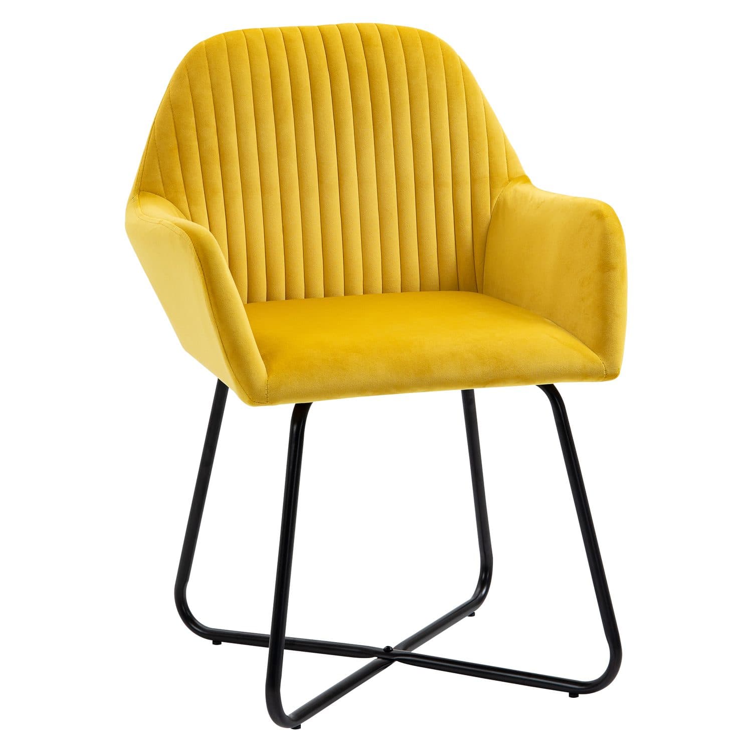 Yellow Velvet Accent Chair - Yellow