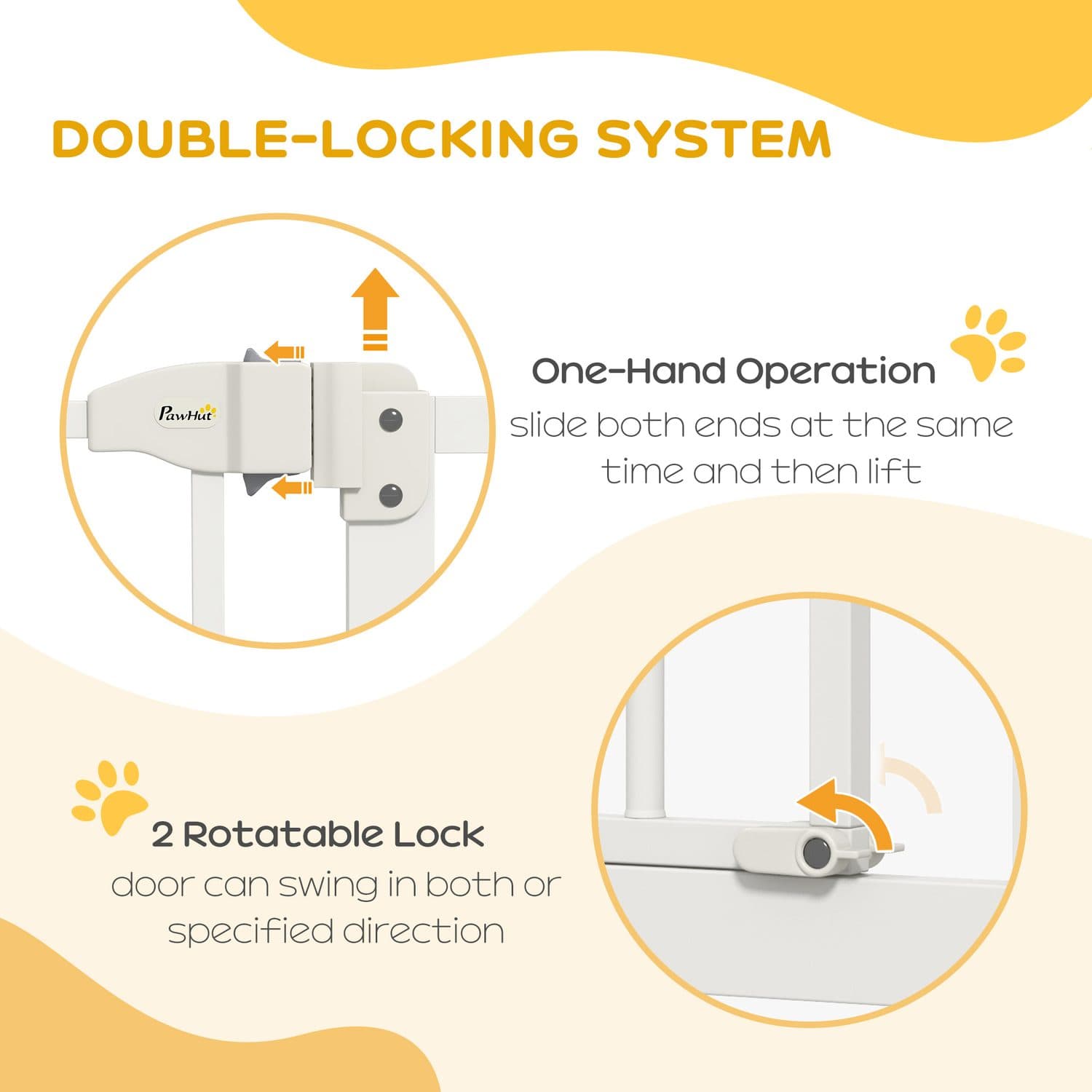 Adjustable Metal Pet Gate with Auto-Close Door - image 5