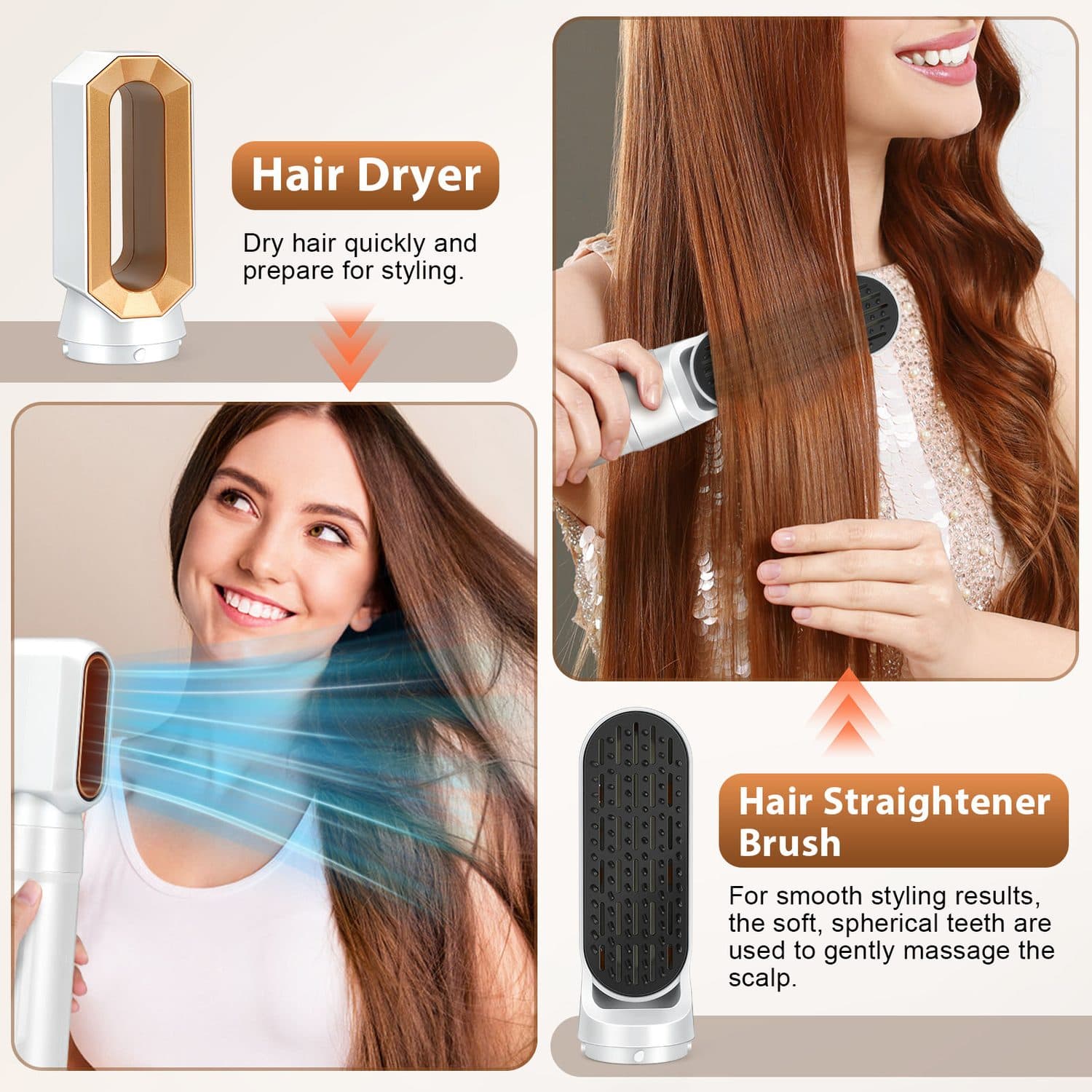 Complete 5-in-1 Hot Air Styling Brush for Salon-Style Results - image 4