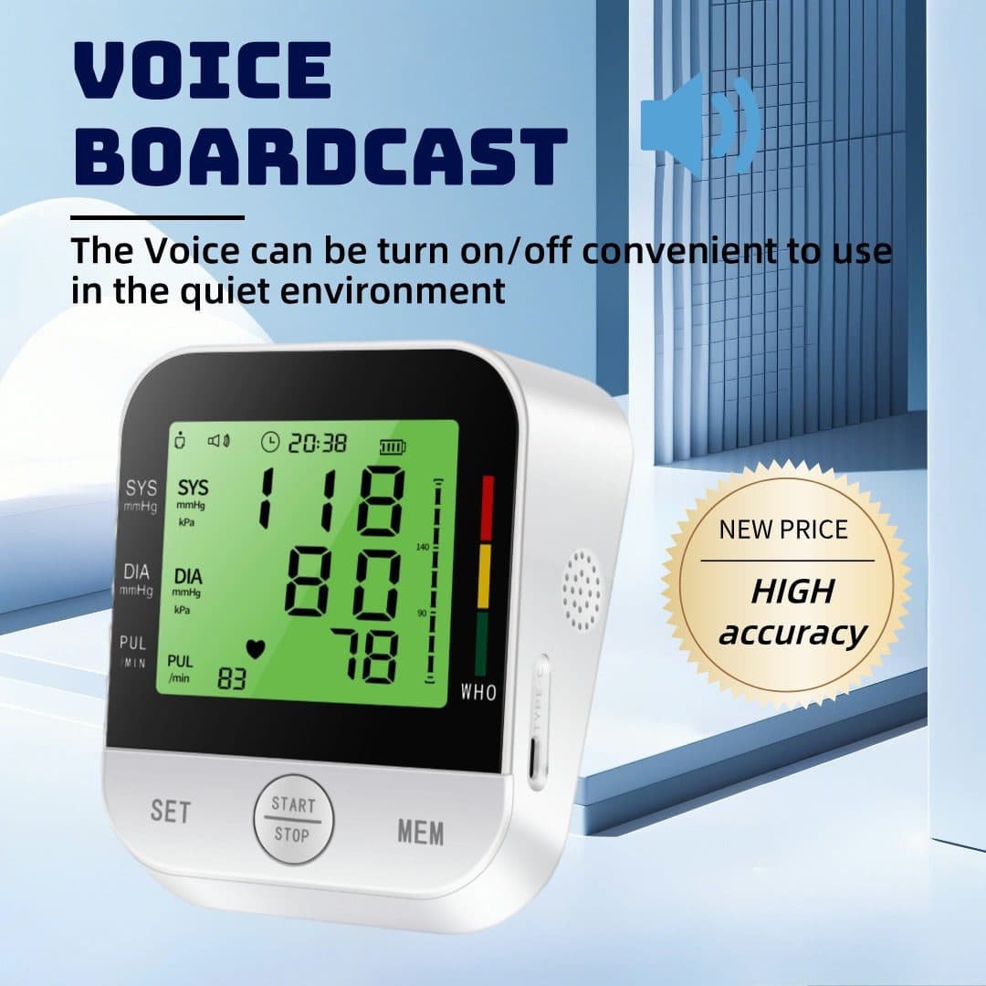 Digital Upper Arm Blood Pressure Monitor, White - image 2