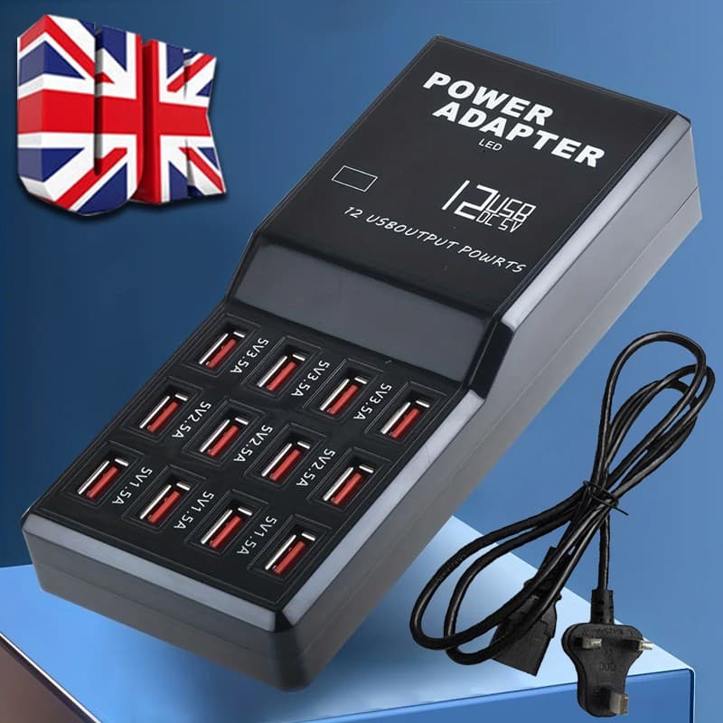Charge 12 Devices at Once with This Desktop USB Hub