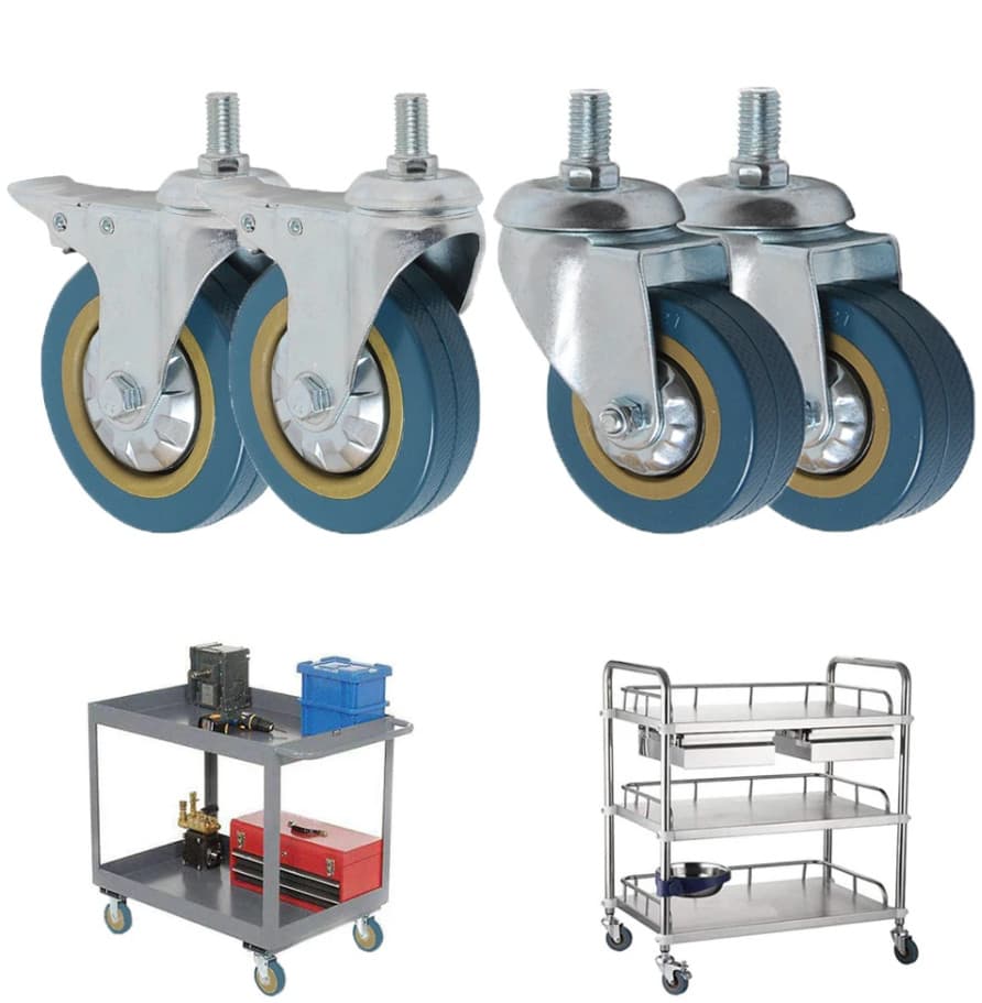 Heavy Duty 50mm Swivel Castor Wheels | Set of 4 - Default