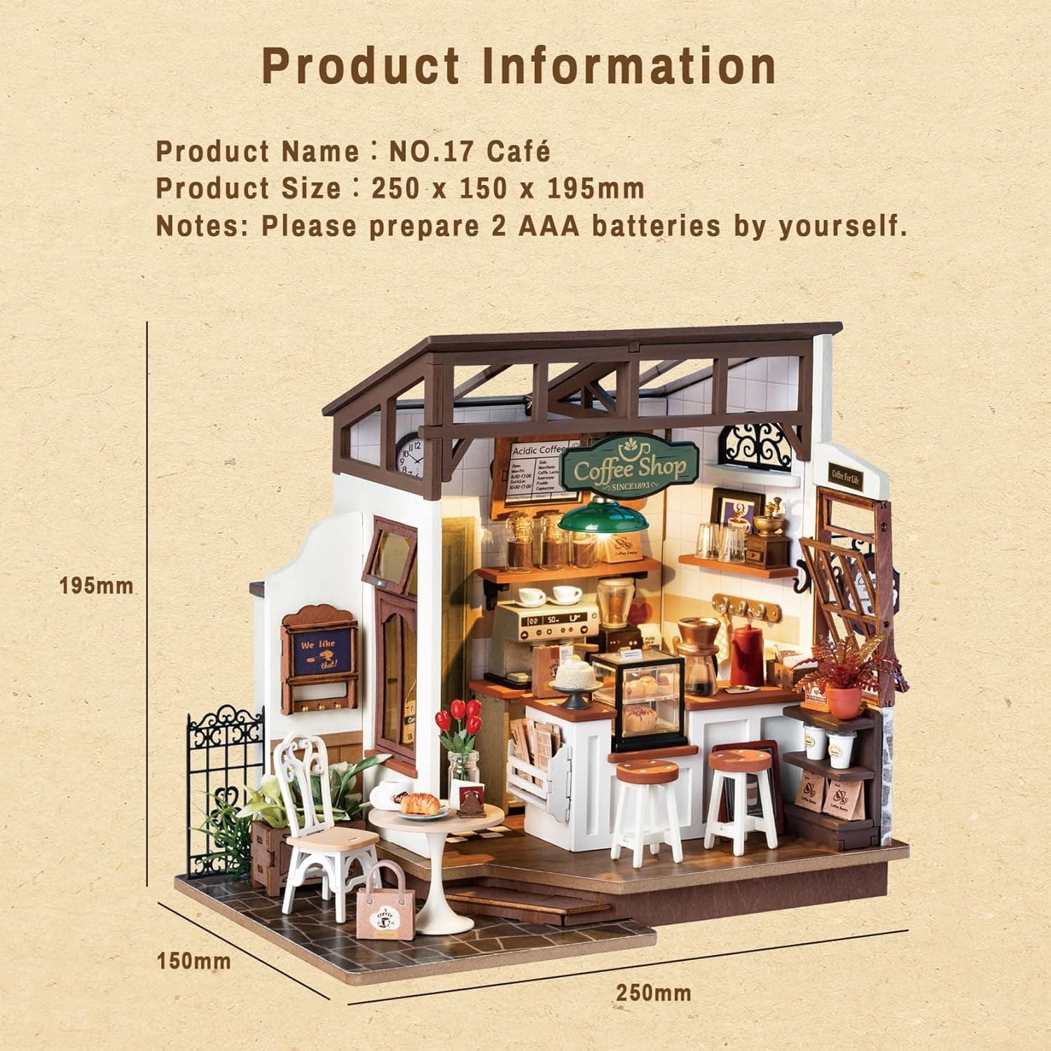 DIY Model Kit to Build: Rolife Miniature Café No.17 - image 5