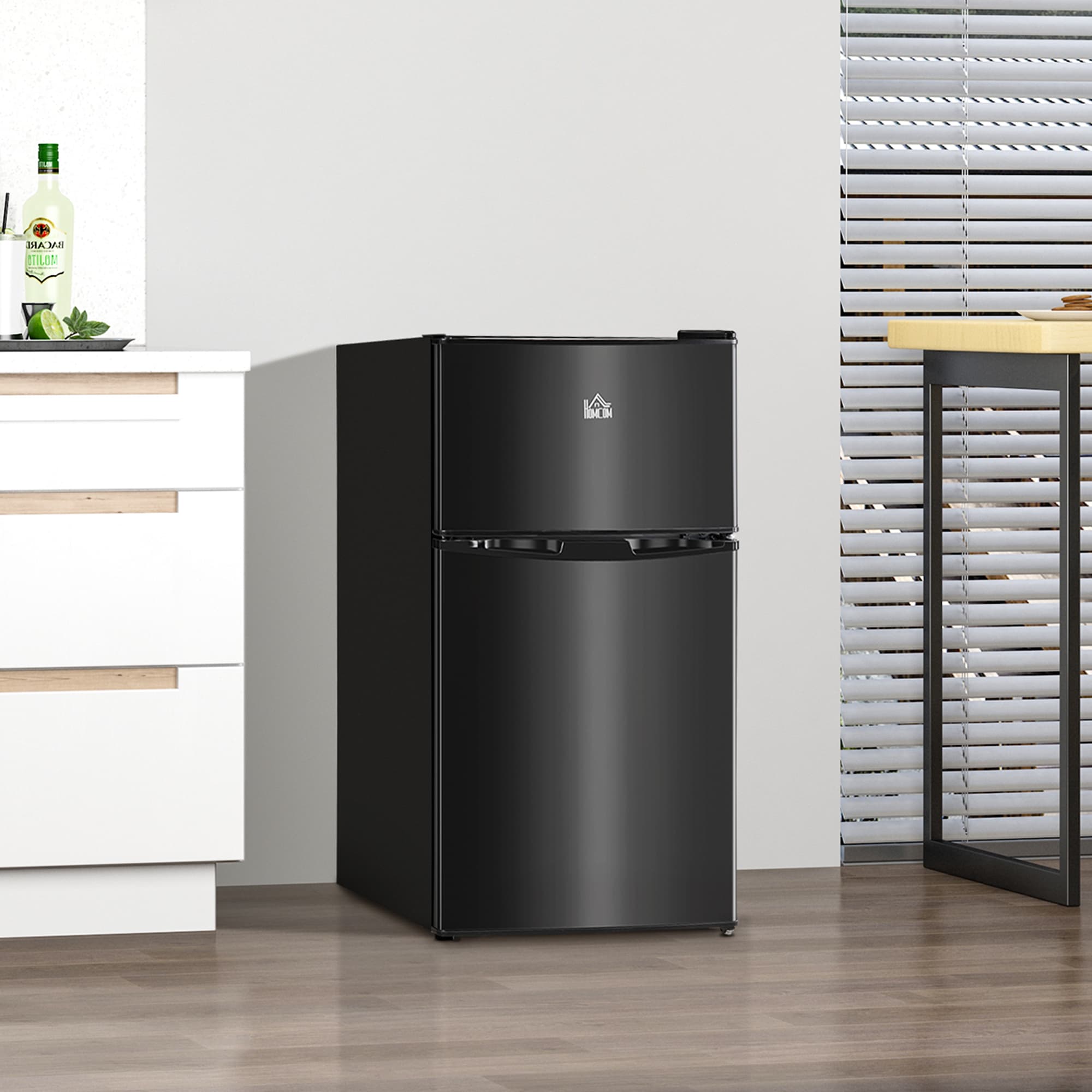 88L Under-Counter Fridge Freezer in Black — Compact and Quiet - image 1