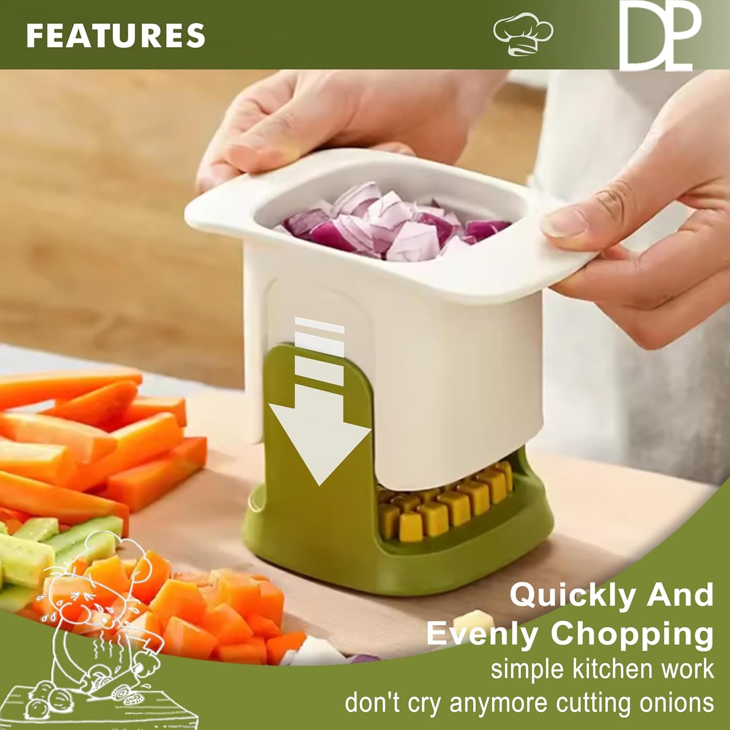 Multi-functional Manual Chopper for Vegetables and Fruits - image 2