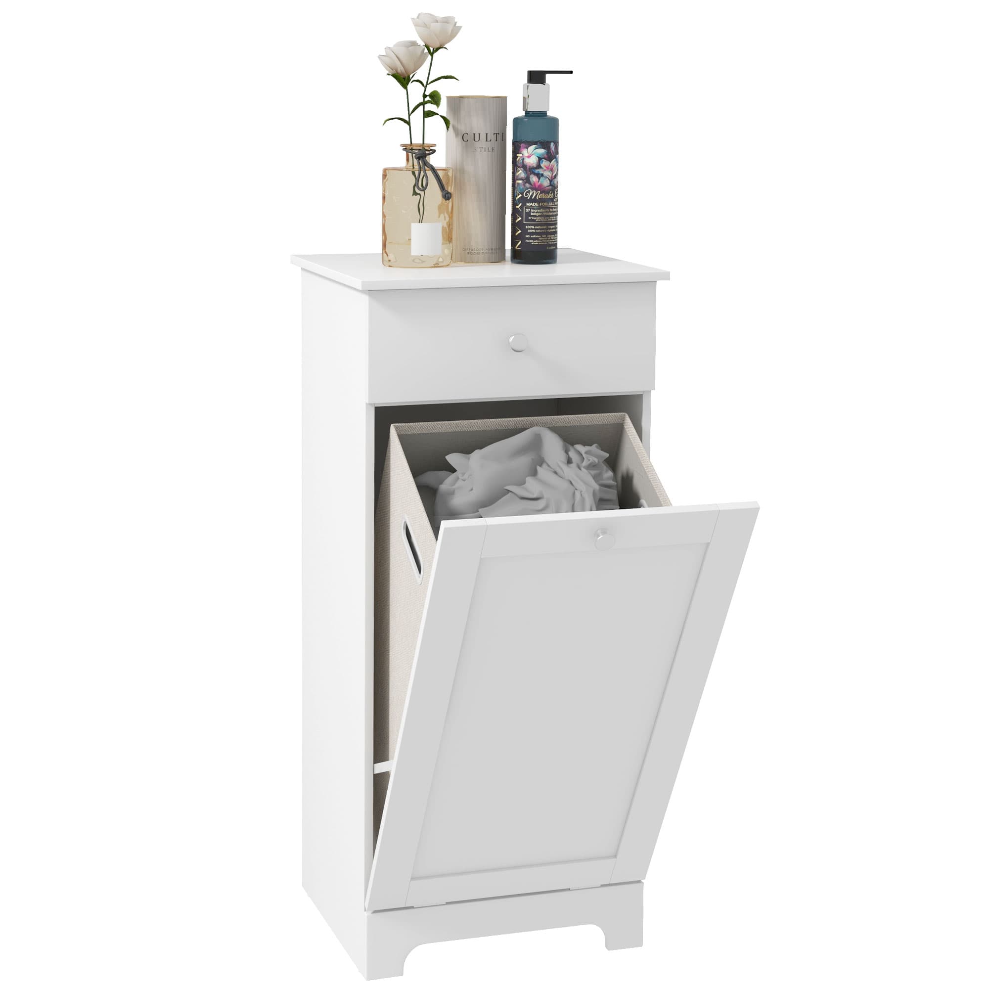 White Laundry Cabinet